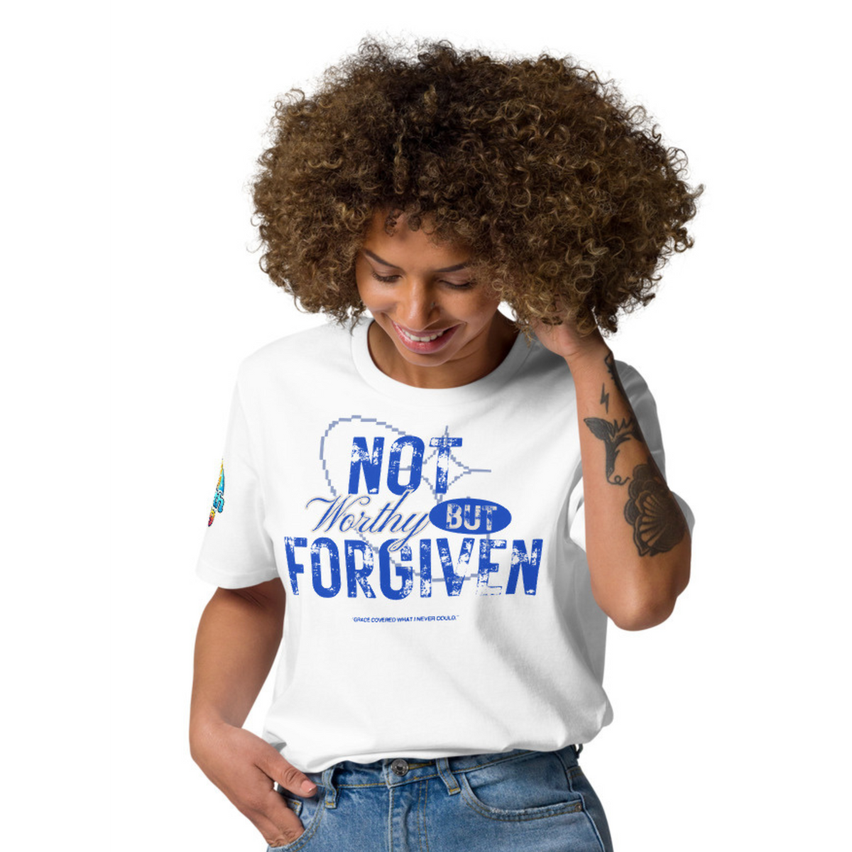 Not Worthy But Forgiven Shirt | Christian Graphic Tee | Inspirational Faith Apparel