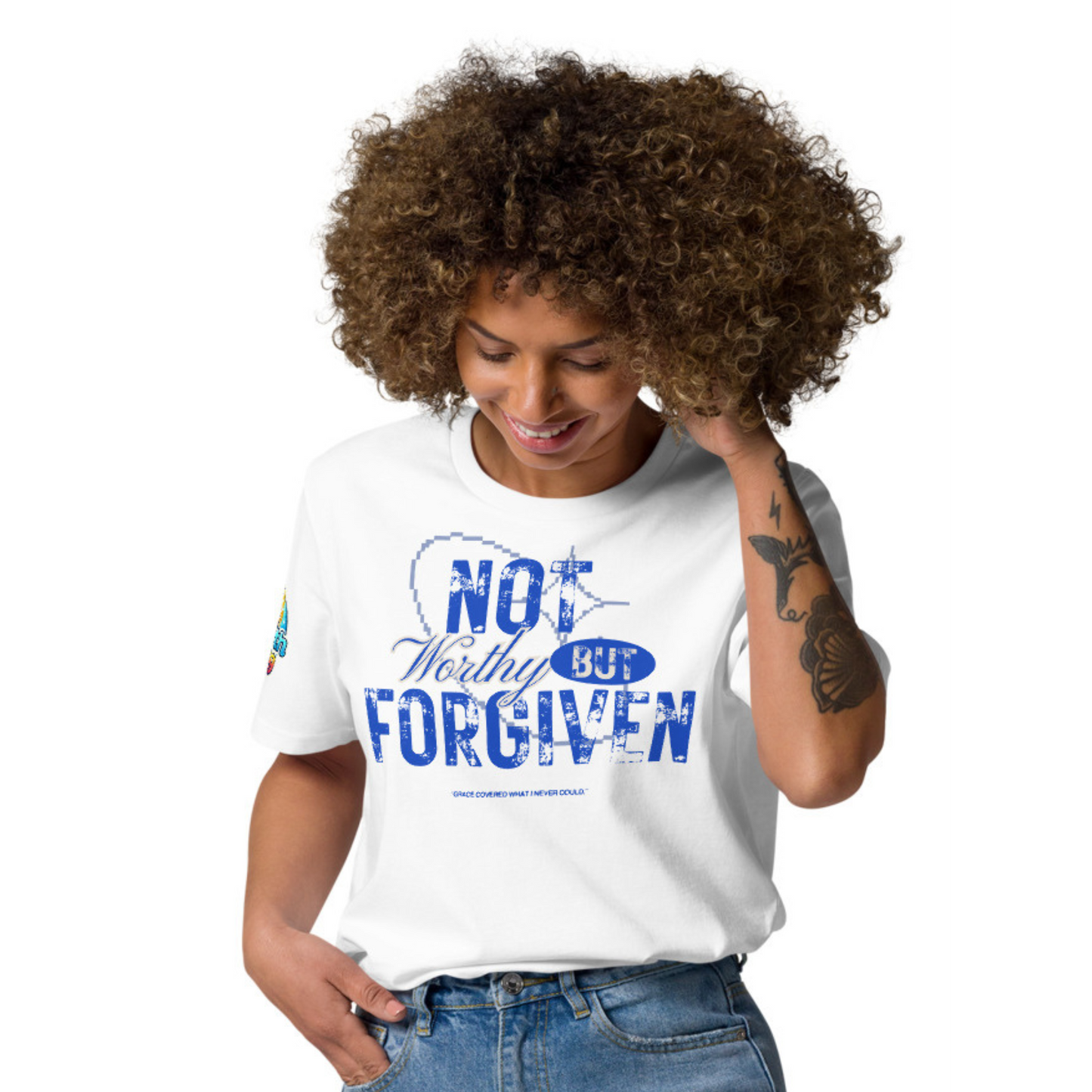 Not Worthy But Forgiven Shirt | Christian Graphic Tee | Inspirational Faith Apparel