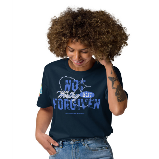 Not Worthy But Forgiven Shirt | Christian Graphic Tee | Inspirational Faith Apparel