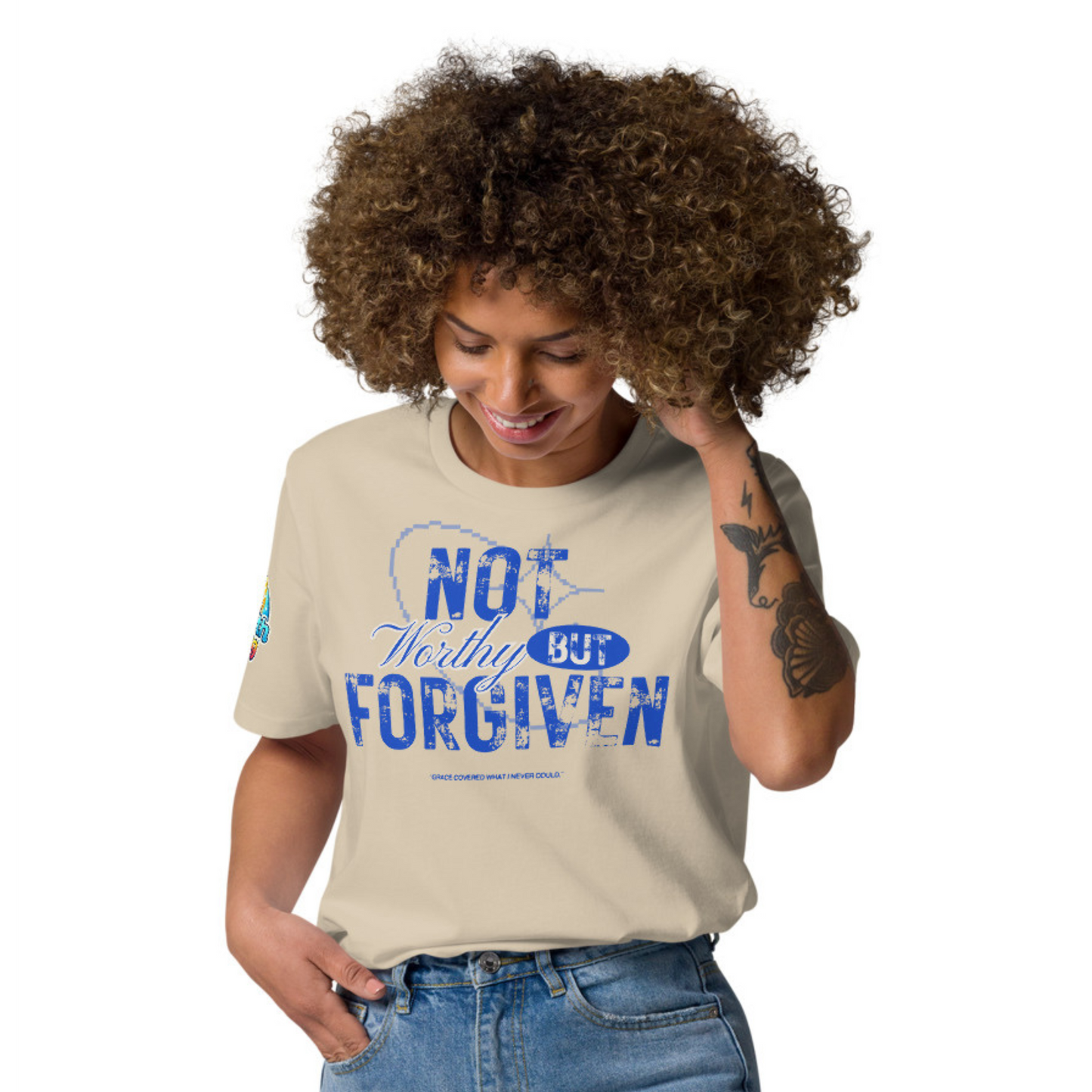 Not Worthy But Forgiven Shirt | Christian Graphic Tee | Inspirational Faith Apparel