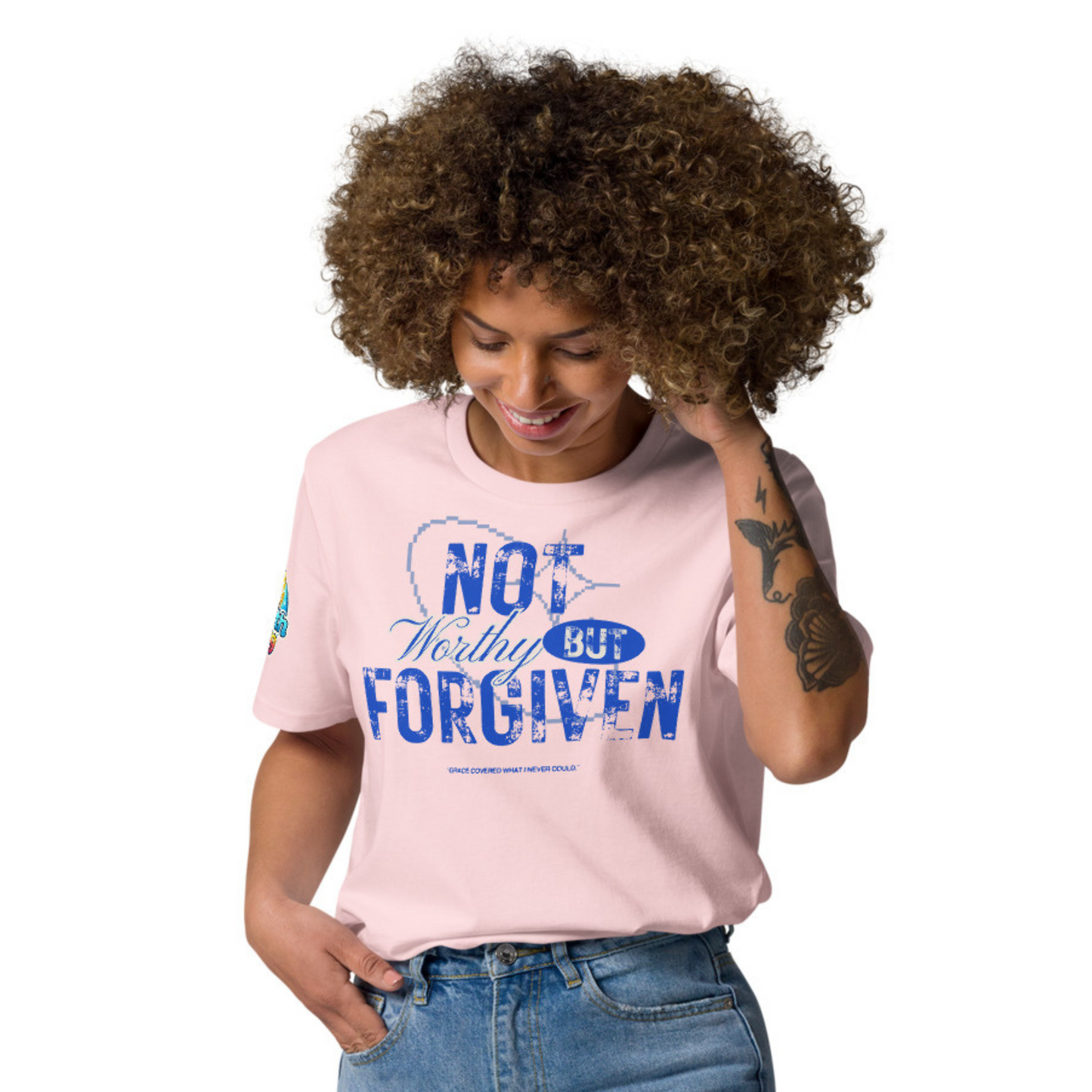 Not Worthy But Forgiven Shirt | Christian Graphic Tee | Inspirational Faith Apparel
