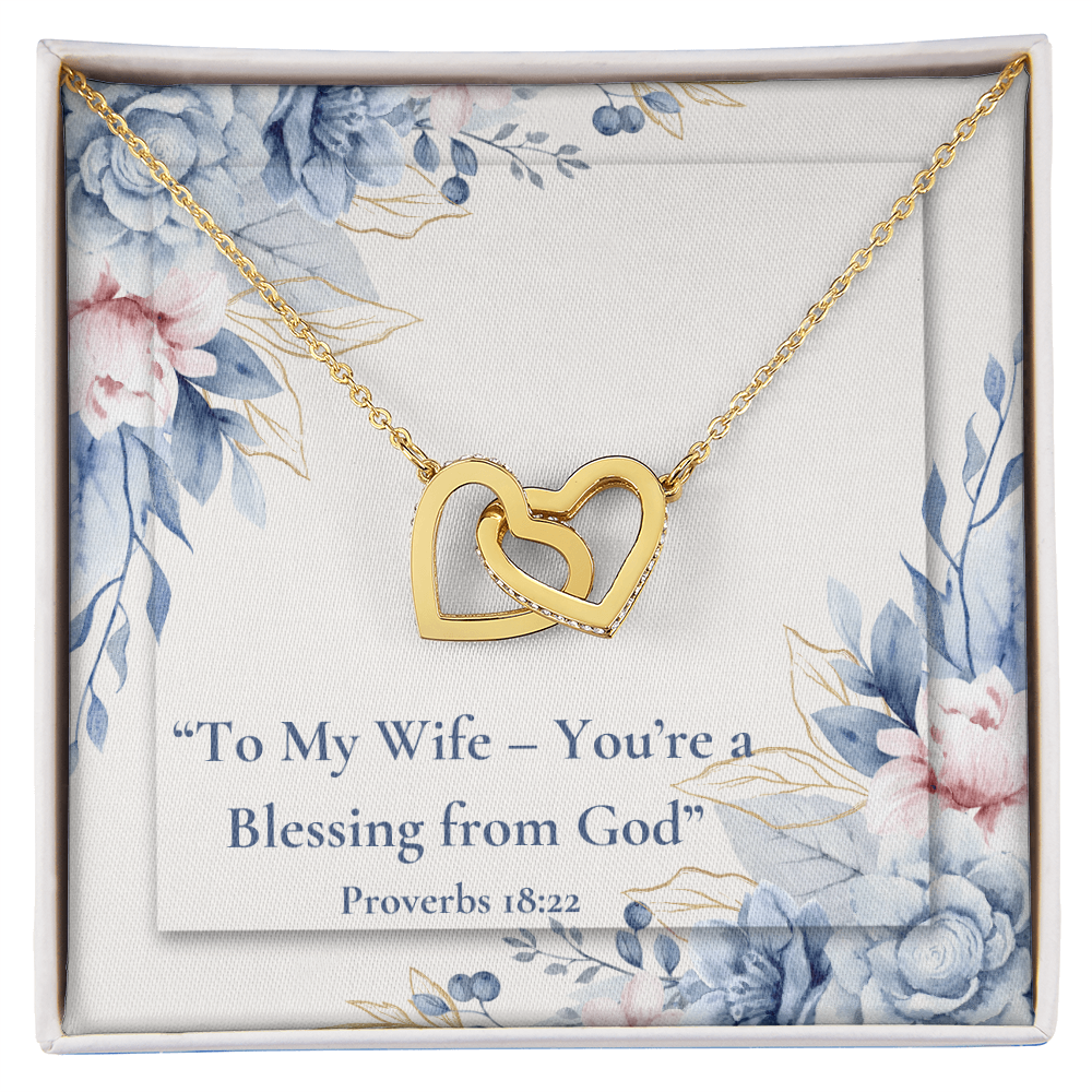 God Is Within Her – She Will Not Fall forever love necklace – Psalm 46:5 KJV Christian jewelry gift for women by ReBirth Living. Two hearts linked together style necklace.