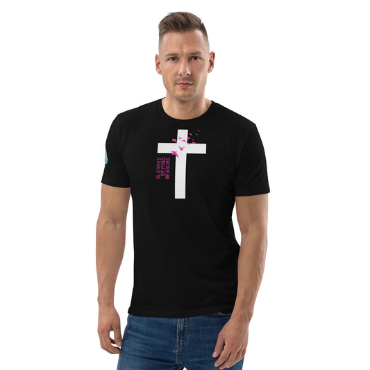 Christian Cross T-Shirt | Blessed Beyond Measure | Minimalist Unisex Faith Tee